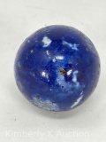 Vintage Mottled Blue Bennington Pottery Shooter Marble
