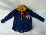 Vintage Cub Scout Shirt with Scarf and Belt, Den 4, Clamtown PA 154