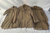 Vintage Military Dress Jacket and Pants with 2 Shirts