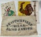 Vintage Linens - Jacob J. Smith Feed Sack and 2 Linen Towels- Dancer and Rooster