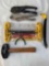 2 Utility Cutters, Needle Nose Pliers, Hex Set, Pry Bar, Craftsman Mallet
