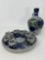 German Stoneware Wine Set- Decanter, 7 Mugs and Serving Platter