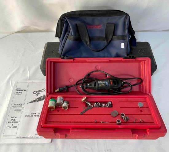 Craftsman Rotary Tool with Manual and Case, etc.