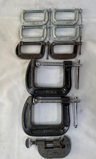 C-Clamps (6) 2" and (2) 2-1/2" and Other