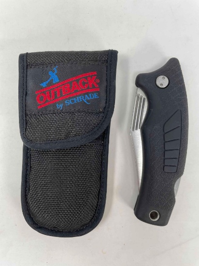 Schrade Outback Pocket Knife with Canvas Sheath