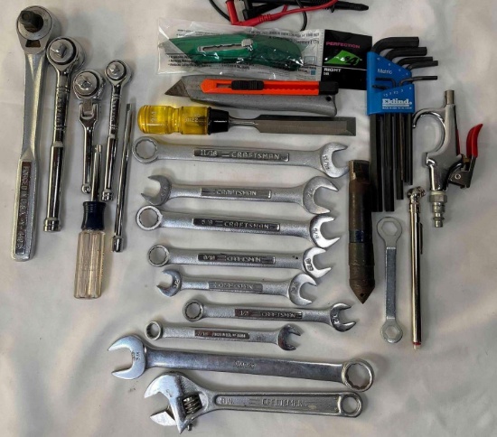 Wrenches, Socket Drivers, Utility Knives, Tire Gauge, Eklind Allen Wrenches