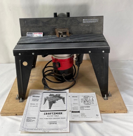 Craftsman Router Table and Double Insulated Router, with Manuals