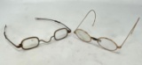 2 Early Pairs of Antique Eye Glasses, Spectacles