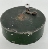 Tin Music Box with Floral Decoration, Working