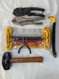 2 Utility Cutters, Needle Nose Pliers, Hex Set, Pry Bar, Craftsman Mallet