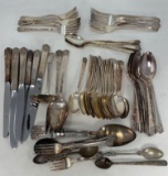 William Rogers & Son Silver Plated Flatware Service for 8 with Some Serving Pieces