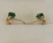 Gold and Emerald Earrings