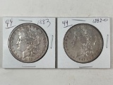 Morgan Dollars 1882O, 83 XF