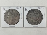 Morgan Dollars 1885O, 1885S VG-F
