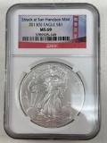 2013S Silver Eagle Dollar NGC MS 69
