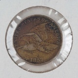 1857 Flying Eagle Cent F