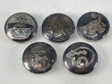 Set of 5 Southwestern Style Button Covers