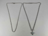 2 Sterling Chains and One Pendant