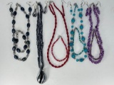 5 Beaded Necklace and Earring Sets