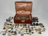 Large Lot of Men's Jewelry and Jewelry Box