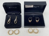 4 Pairs of Gold Earrings