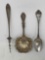 Sterling Nut Pick, Tea Spoon and Reticulated Serving Spoon, 1.82 ozt total