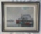 Framed Oil on Board Wharf Scene by B E Oniell, ASMA