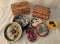 2 Matching Sewing Baskets, Cub Scout Patches, Tins with Thread and Other Sewing Notions