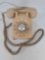 Tan Rotary Telephone-Bell System Made by Western Electric
