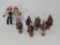 Vintage Caroler Couple and 6 Mini Sequin-Decorated Trees