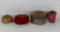 4 Vintage Pin Cushions- Strawberry, Tomato, Muffin and Eureka Cloth Cleaning Pad Advertiser