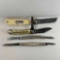 4 Folding Knives- Albany Single Blade, Perkasie Cigars, 2 Others