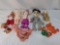 Fabric Dolls, Stuffed and Yarn Animals- 8 Pieces Total