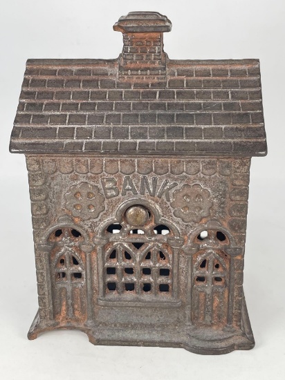 Cast Iron "Bank" Building Bank