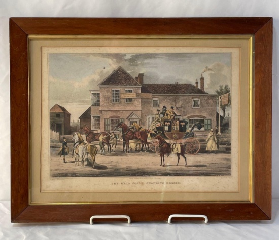 Framed Print "The Mail Coach Changing Horses"