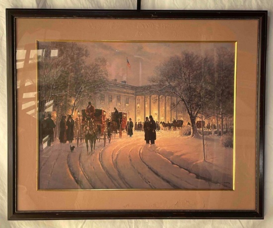 Framed, Signed & Numbered Print "An Evening with the President" by G. Harvey, 342/1500