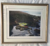 Framed, Signed & Numbered Photographic Print of Cypress Point 15th Hole, 