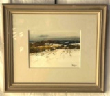 Framed Watercolor Painting by Philip Jamison, Marked 
