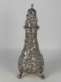 Sterling Repousse Footed Shaker, 2.64 ozt.