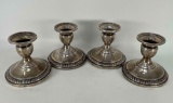 4 Sterling Weighted Candle Holders