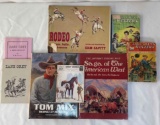 Western Related Books & Booklets- Zane Grey, Tom Mix, Rodeo, More