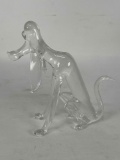 Miniature Whimsical Glass Seated Dog