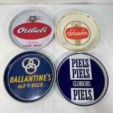 4 Beer Trays- Ortlieb's, Ballentine's, Schaefer, Piels