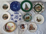 Grouping of Decorative Plates Including Florals, Historic, Commemorative, Christmas, Scenic, Etc.