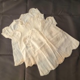3 Linen Child's Shifts- Decorated with Tucks, Embroidery, Lace