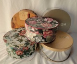 5 Large Decorative Hat Boxes