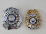 2 State of New Jersey Badges- Both Deputy Conservation Officer, One Gold-Tone, One Silver-Tone