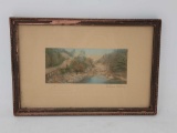 Framed Hand Colored Photograph by Wallace Nutting