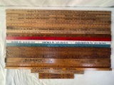 Large Collection of Advertising Yard Sticks and Other Sized Rulers