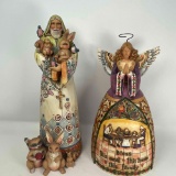 Jim Shore Figures- St. Francis of Assisi Figure and Thanksgiving Angel